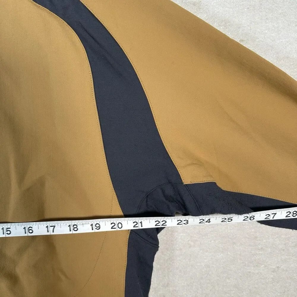 REI Full Zip Jacket Men’s Large Mustard Yellow Brown Grey Sweater Chest Pocket